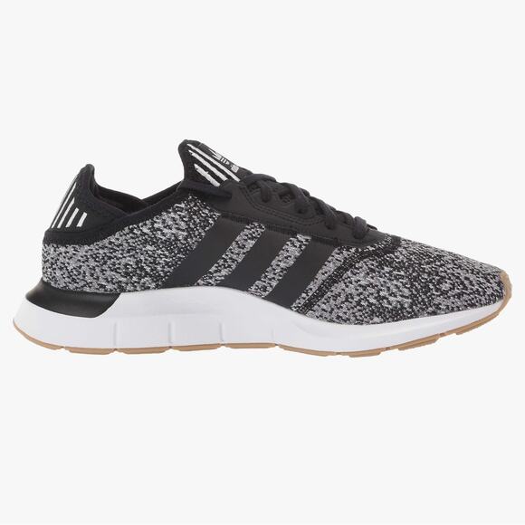 Adidas Men\'s Swift Essential Sneaker, Black/Black/White size 10